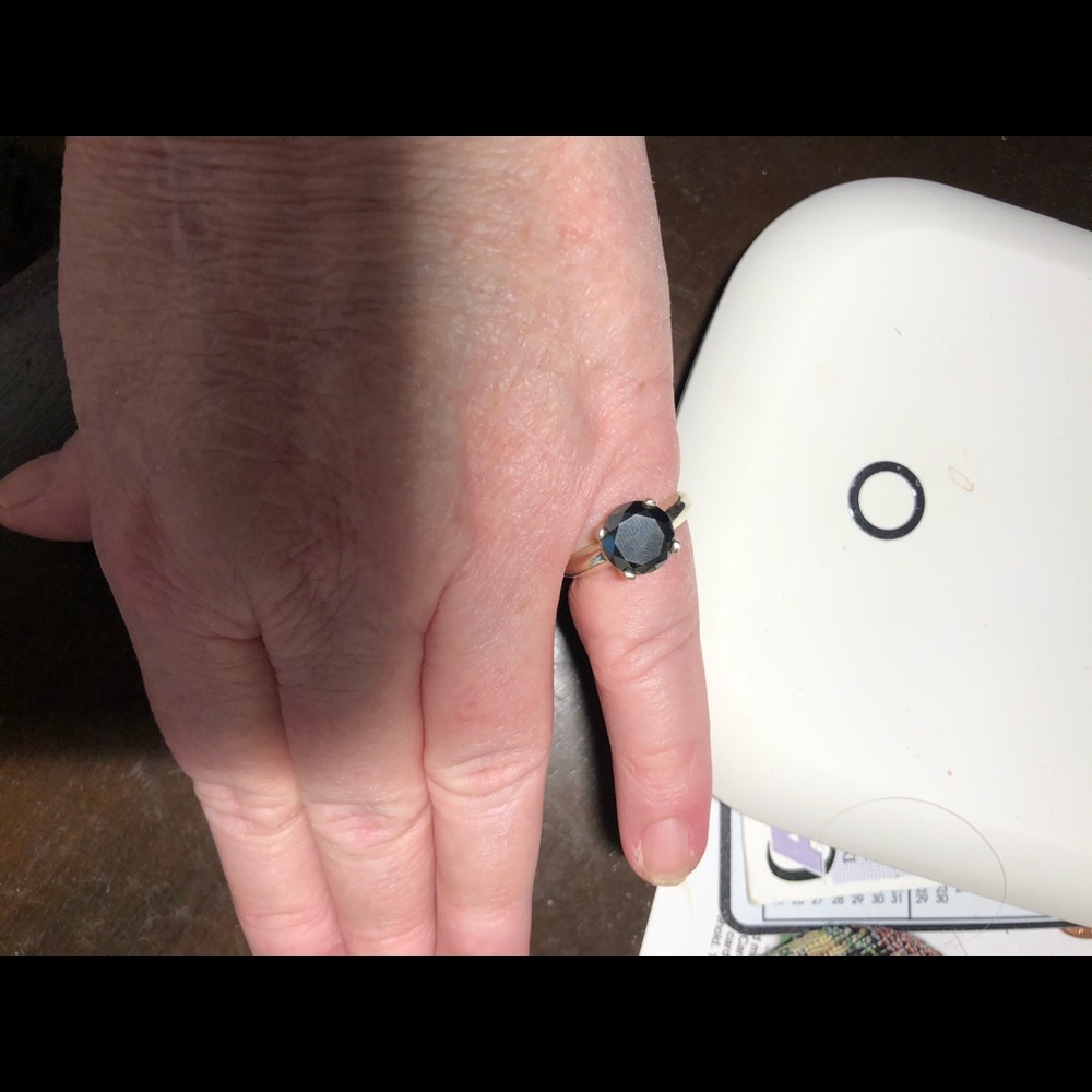 Natural Black Diamond ring. - Picture 4 of 5